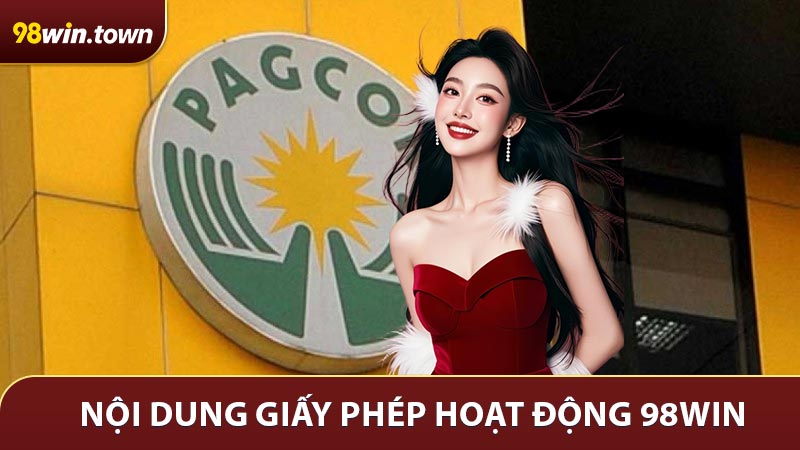 Nội dung Giấy phép hoạt động 98win được áp dụng